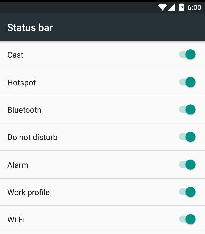 Android 6 Marshmallow статус бар