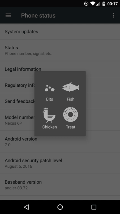 Пасхалка Android 7.0 Nougat