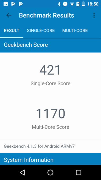 Fly Knockout в Geekbench