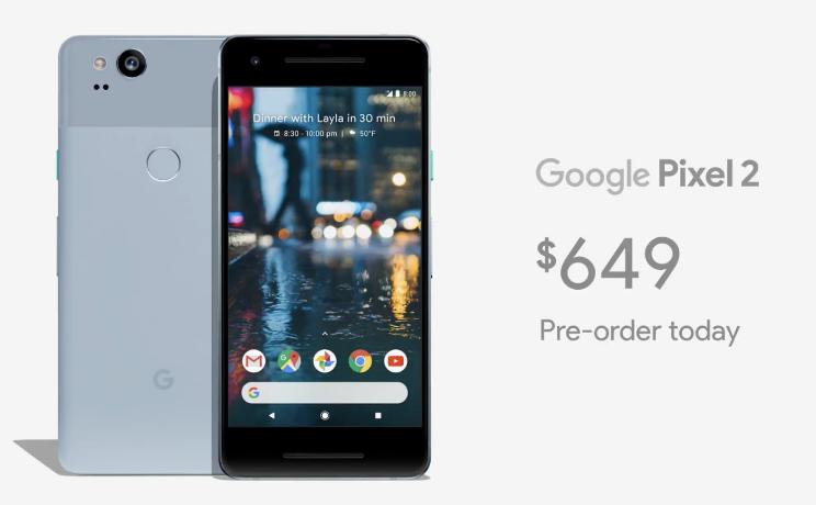 Цена Google Pixel 2