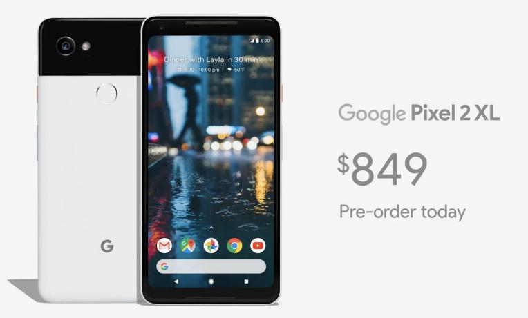 Цена Google Pixel 2 XL