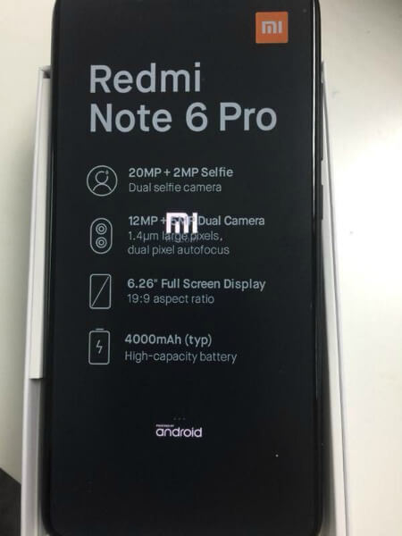 Характеристики Xiaomi Redmi Note 6 Pro