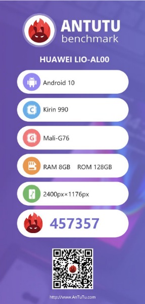Результаты теста Huawei Mate 30 Pro в AnTuTu