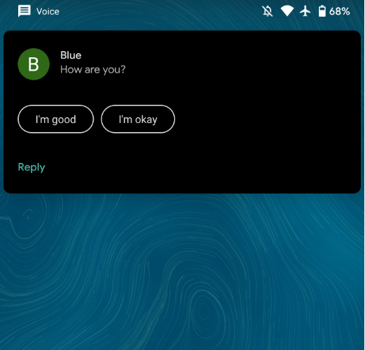 Умные ответы в Android 10