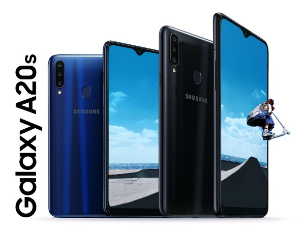Samsung Galaxy A20s спереди и сзади