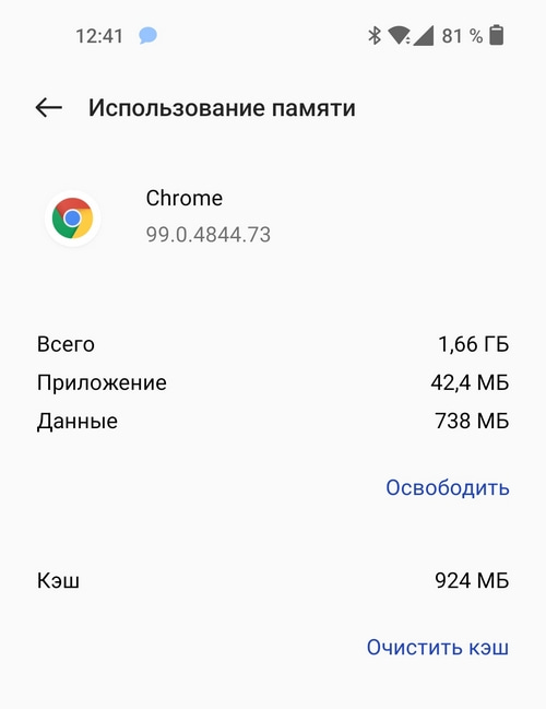 Кэш Google Chrome